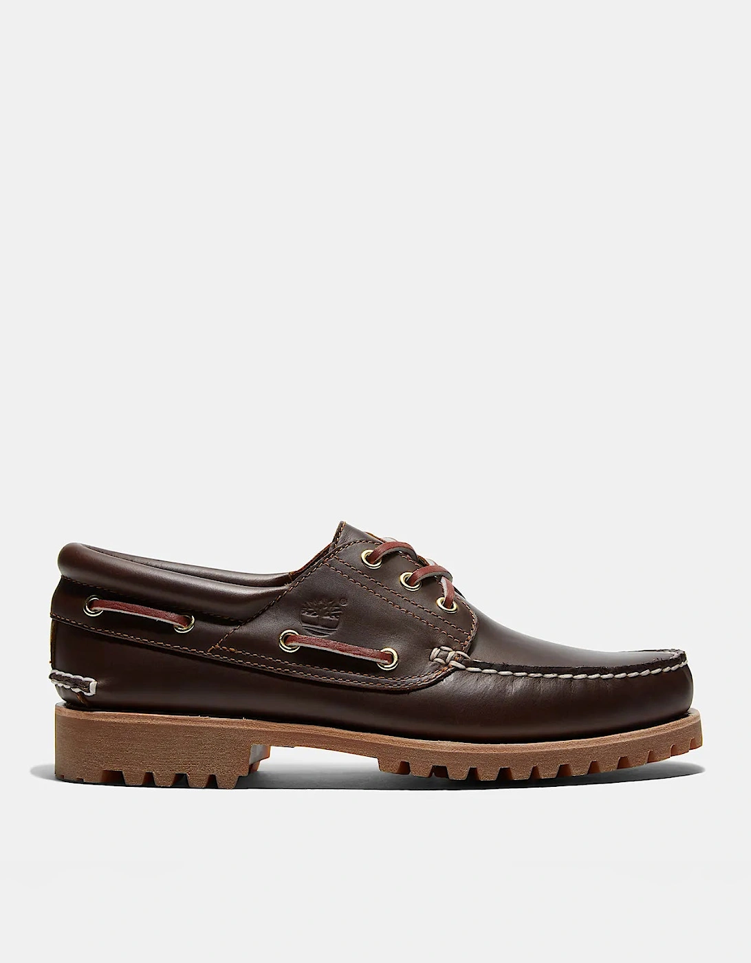 Mens Authentic Leather Boat Shoes - Brown, 2 of 1