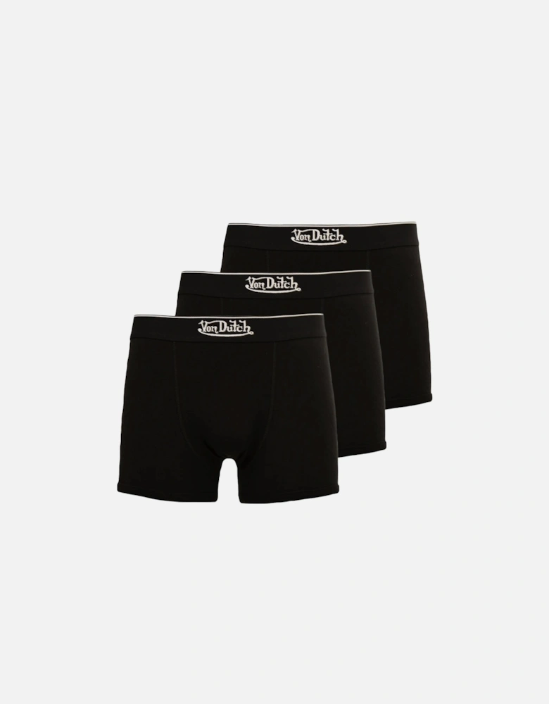 3 Pack Mens Covoy Briefs Boxer Shorts - Black