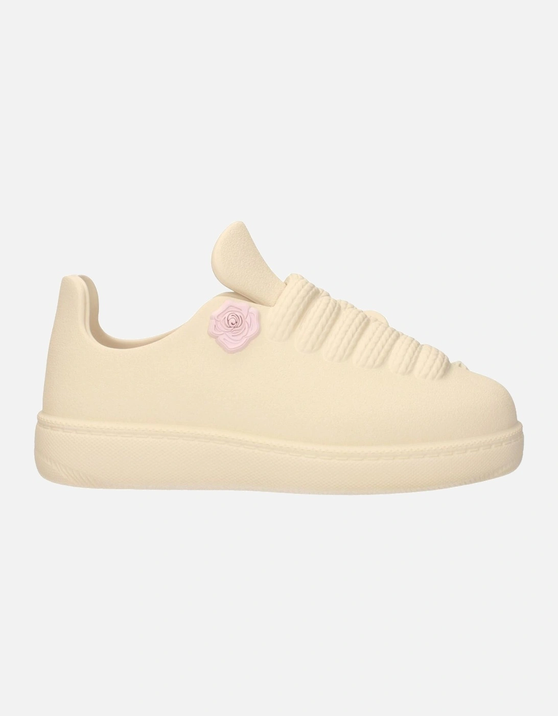 Leather High-top Sneakers with Logo Detail Women - Beige, 6 of 5