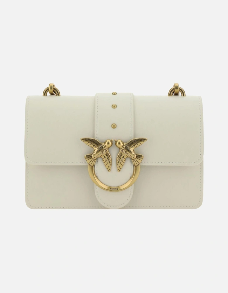 Love Birds Shoulder Bag Leather Crossbody Women - White