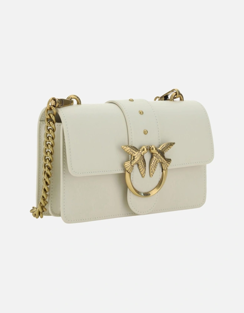 Love Birds Shoulder Bag Leather Crossbody Women - White