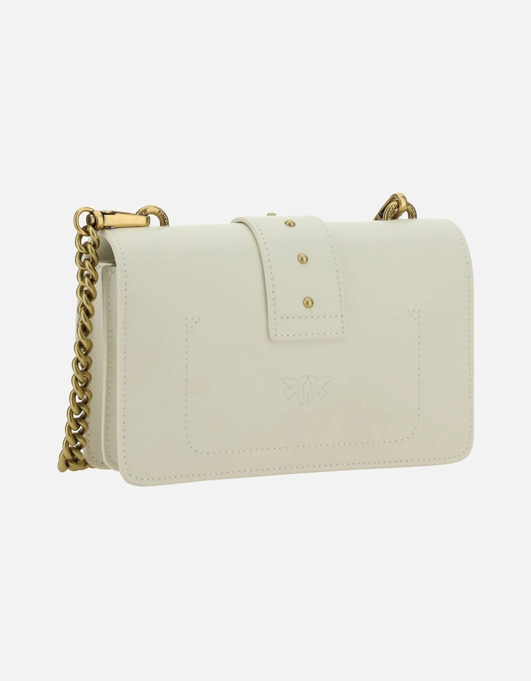 Love Birds Shoulder Bag Leather Crossbody Women - White