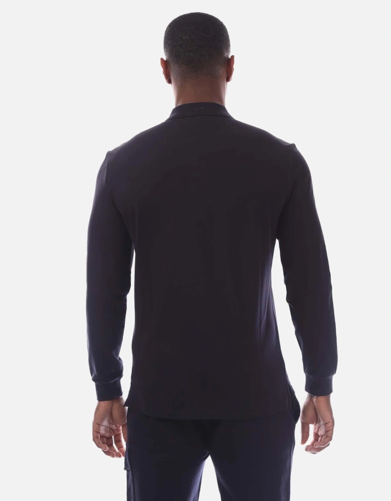 Stretch Piquet Long Sleeve Polo Shirt