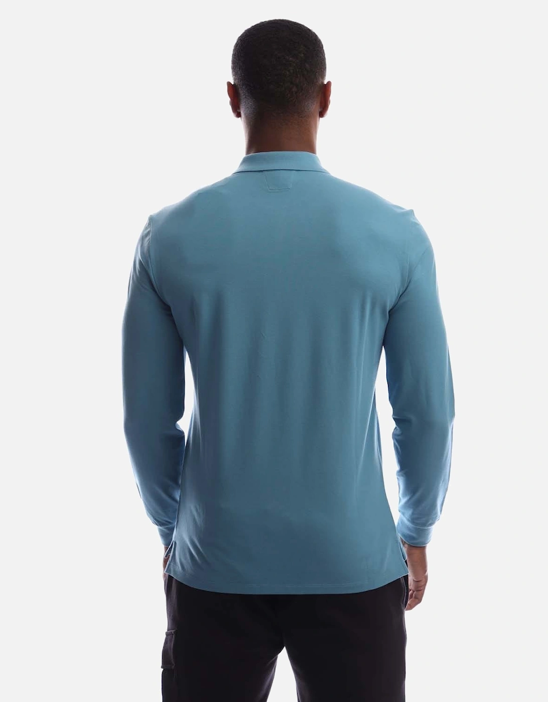 Stretch Piquet Long Sleeve Polo Shirt