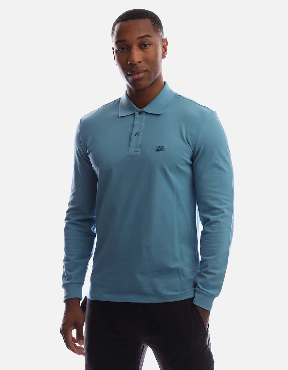 Stretch Piquet Long Sleeve Polo Shirt, 5 of 4