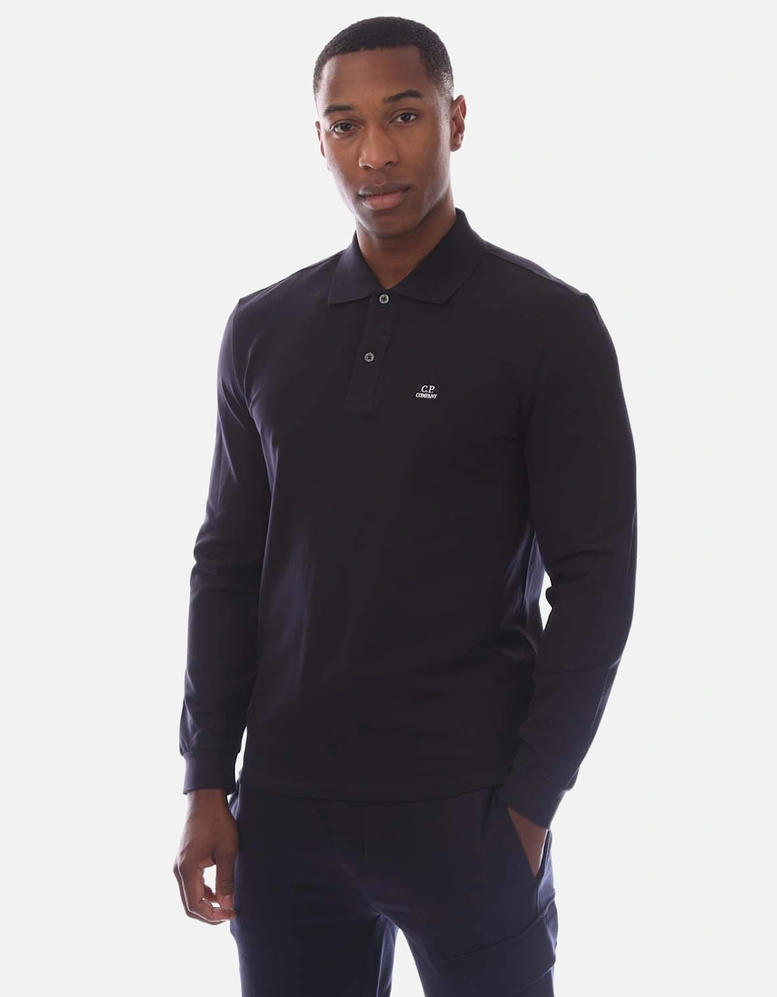 Stretch Piquet Long Sleeve Polo Shirt, 5 of 4