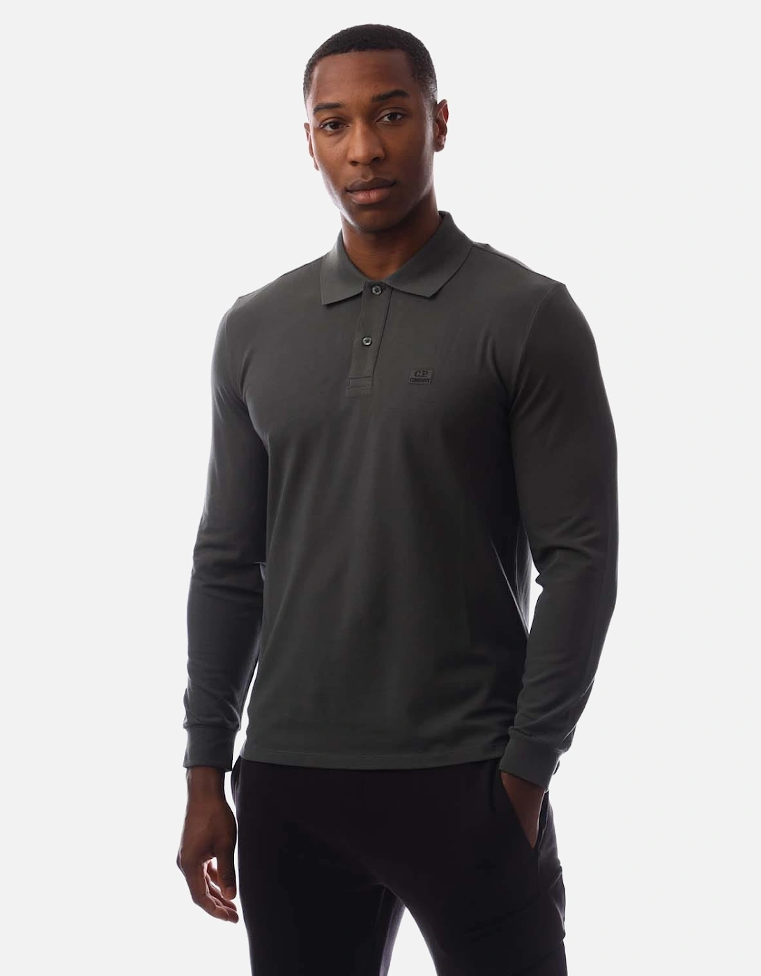 Stretch Piquet Long Sleeve Polo Shirt, 5 of 4