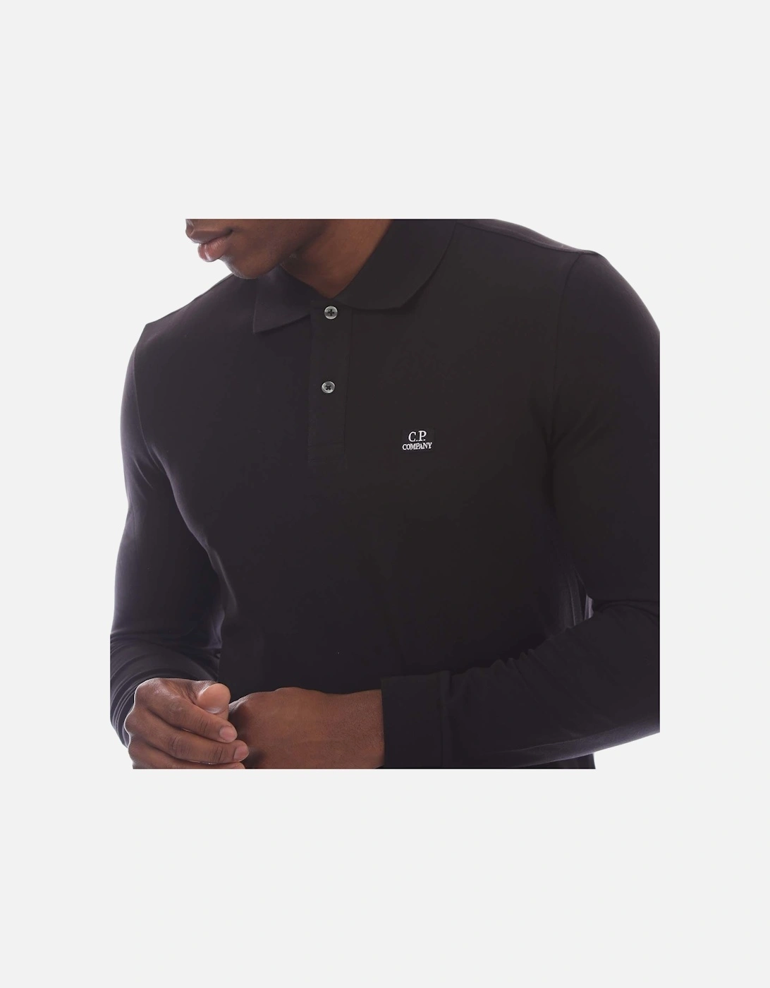 Stretch Piquet Long Sleeve Polo Shirt