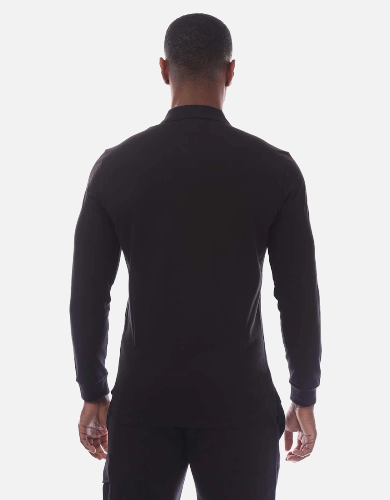 Stretch Piquet Long Sleeve Polo Shirt