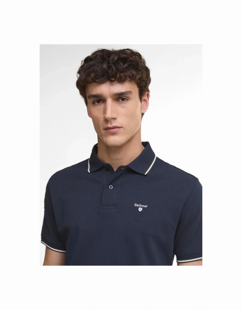 Fielding Tipped Collar Polo Shirt - Navy