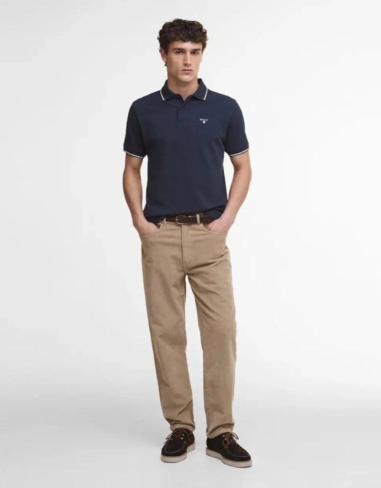Fielding Tipped Collar Polo Shirt - Navy