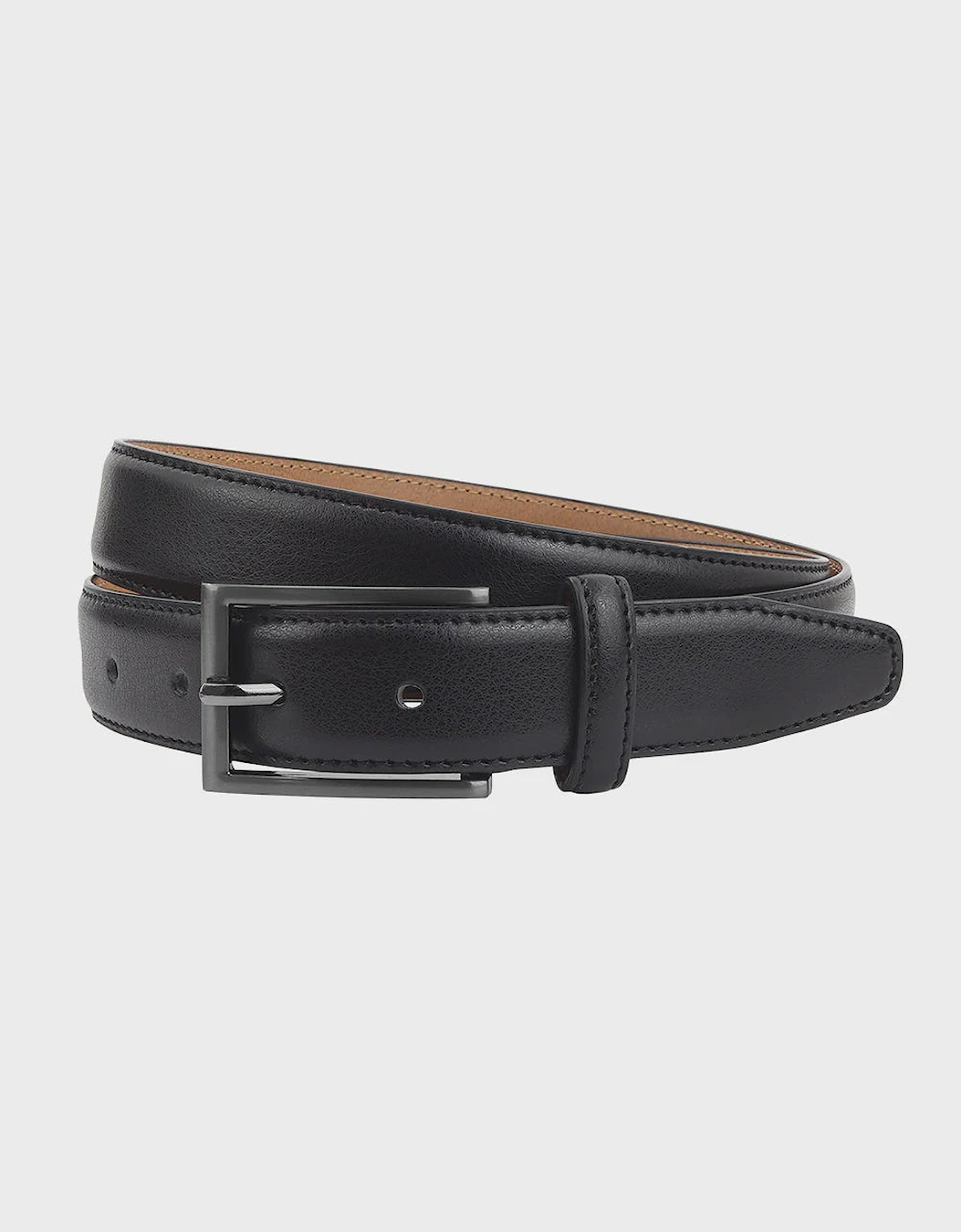 Brook 30mm Formal Grained Leather Belt - Black, 2 of 1