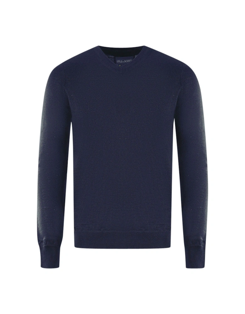 Lyle & Scott Navy Blue Golf V-Neck Sweater