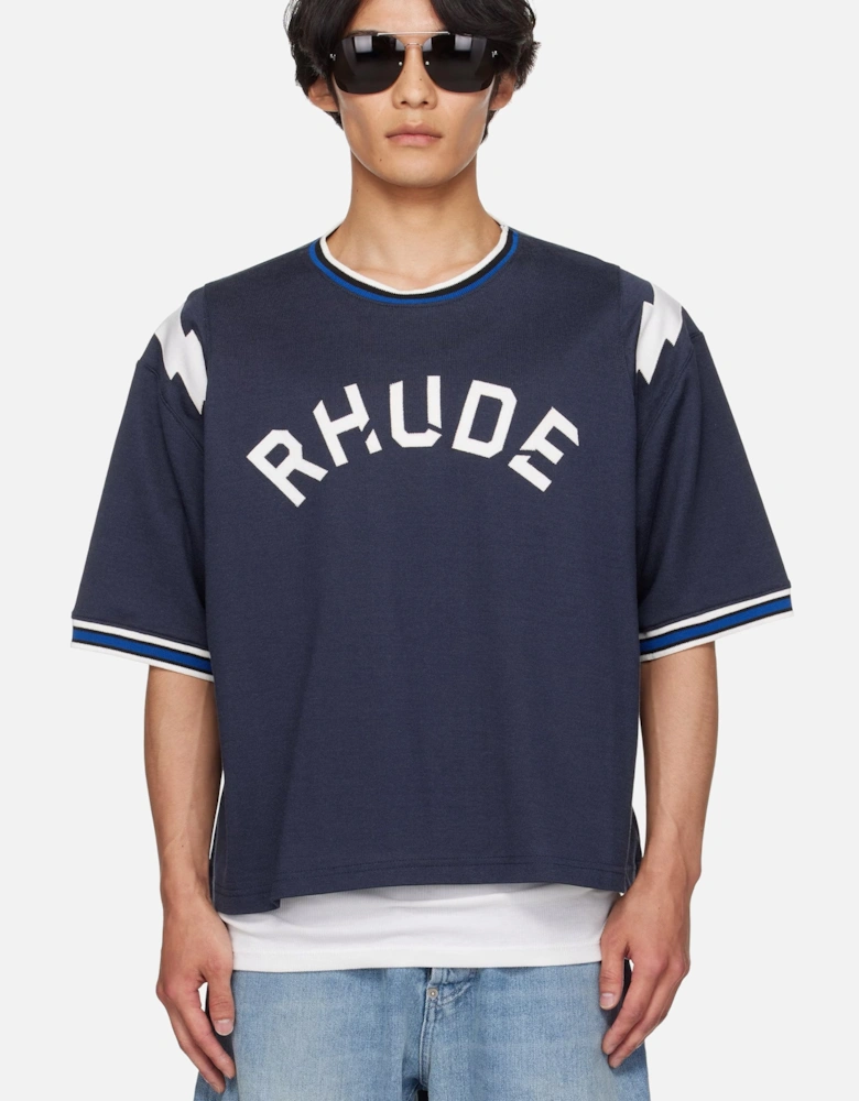 Lightning Ringer T-shirt Navy
