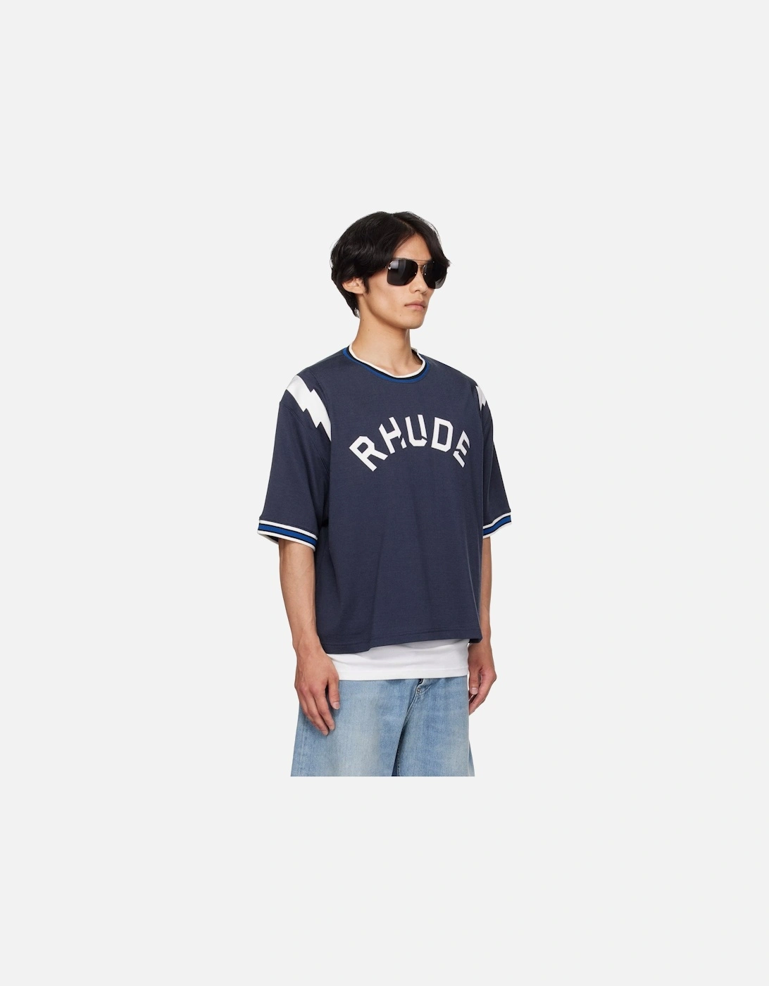 Lightning Ringer T-shirt Navy