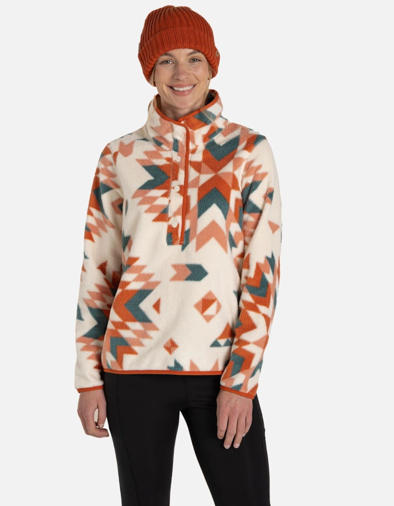 Womens/Ladies Massey Geometric Overhead Fleece Top