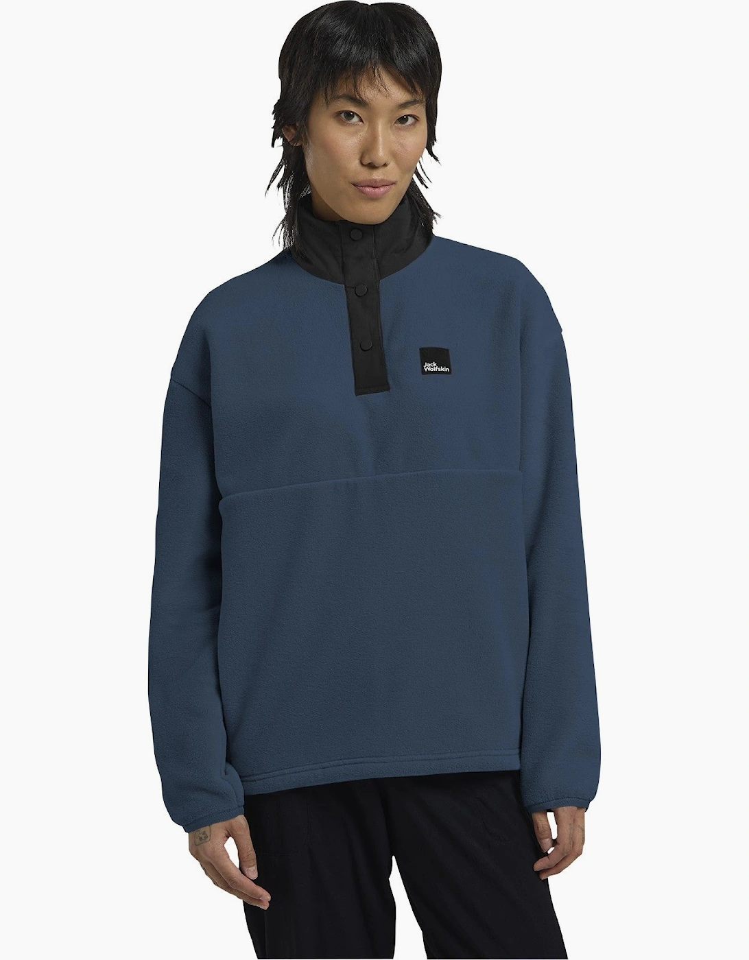 Women's Jack Wolfskin Womens Sumetro Half Zip Fleece - Navy - Size: 10/8