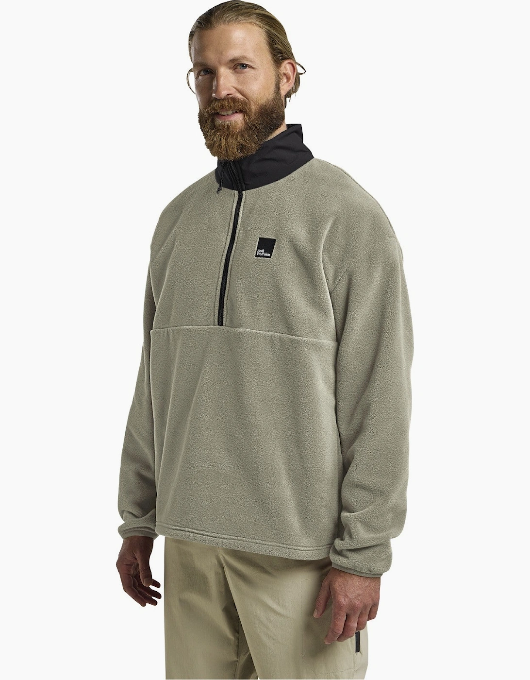 Jack Wolfskin Men's Jack Wolfskin Mens Sumetro Half Zip Fleece - Cream