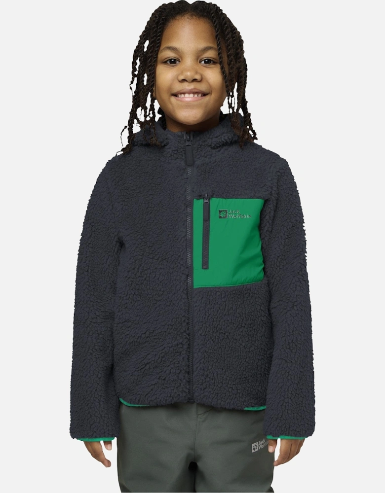 Kids Ice Curl Hood Full Zip Fleece