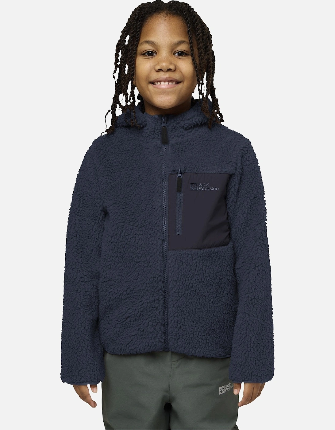 Kids Ice Curl Hood Full Zip Fleece, 2 of 1