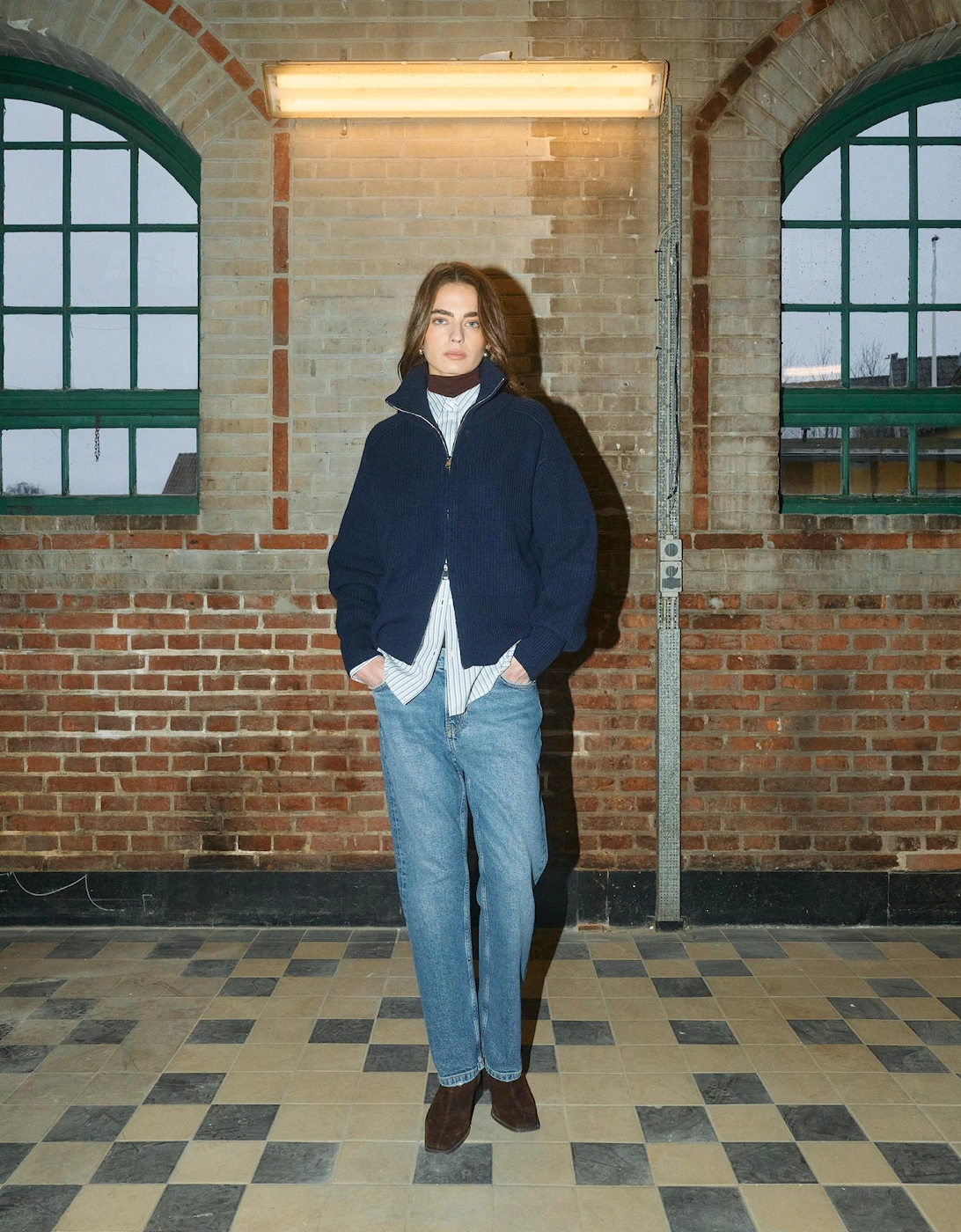 Amity zip knit cardigan