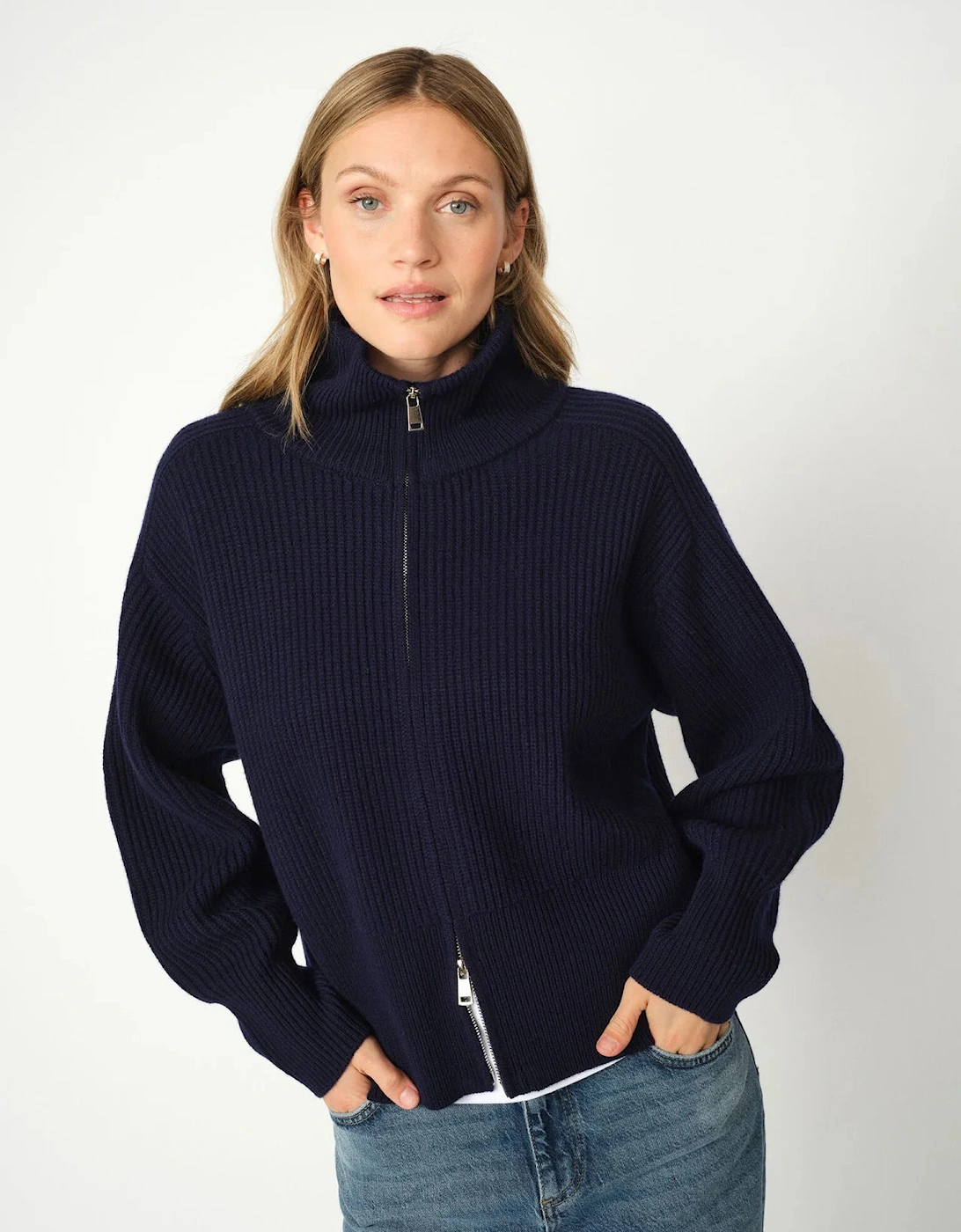 Mos Mosh Women's Amity zip knit cardigan - Black - Size: 12
