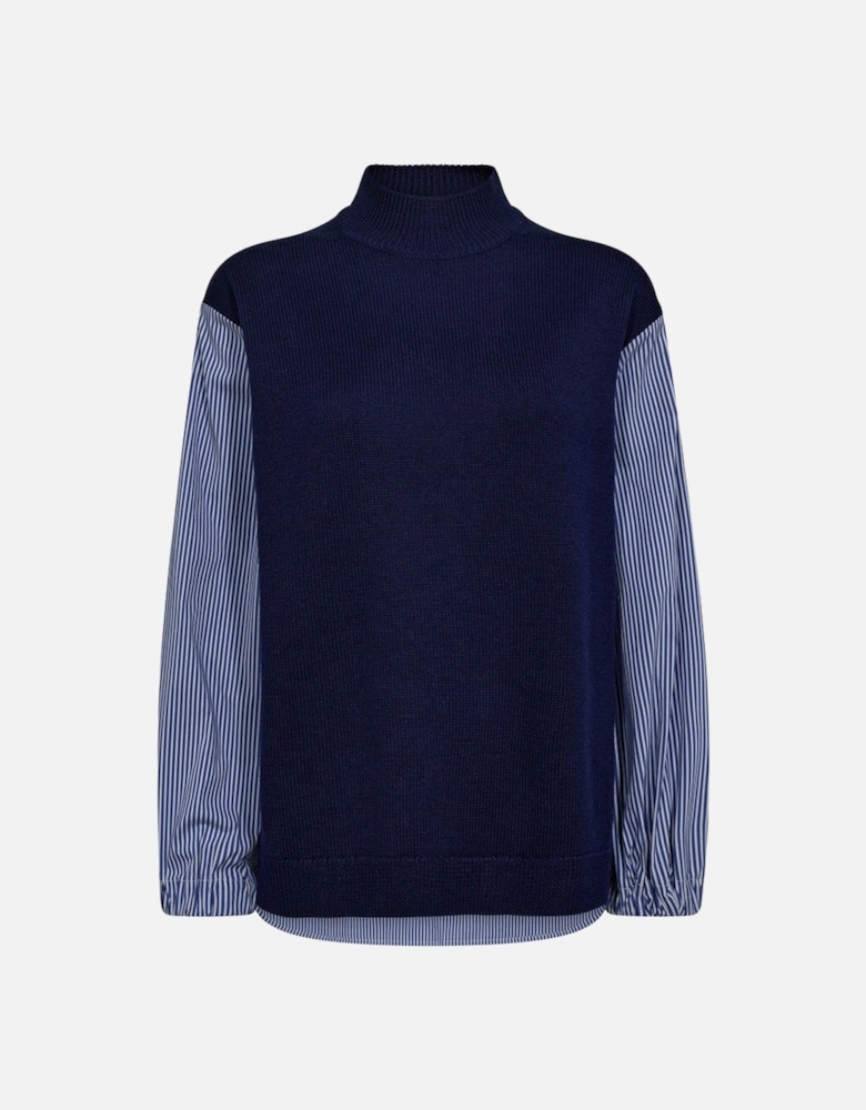 Juella long sleeve stripe combi knit
