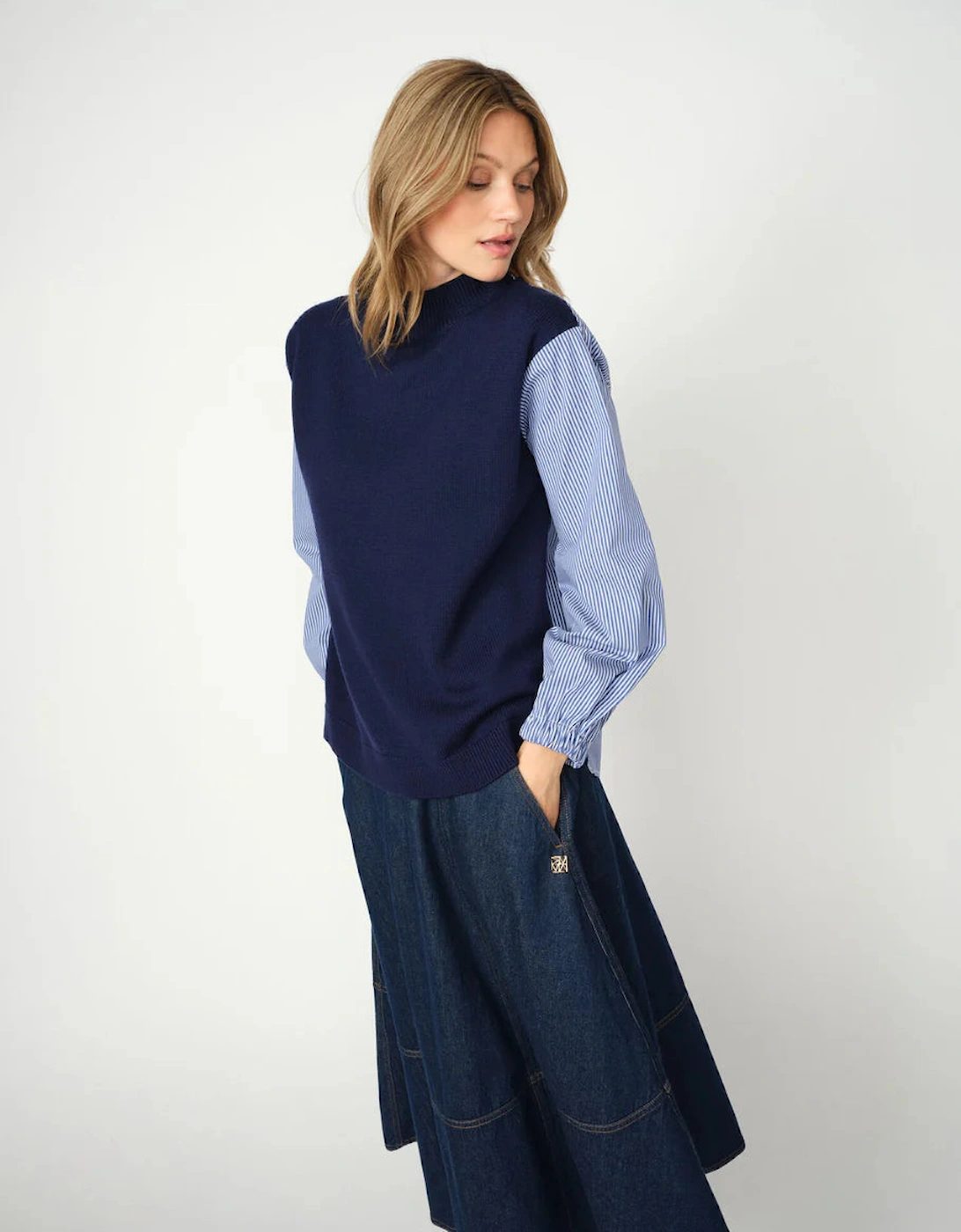 Juella long sleeve stripe combi knit, 6 of 5