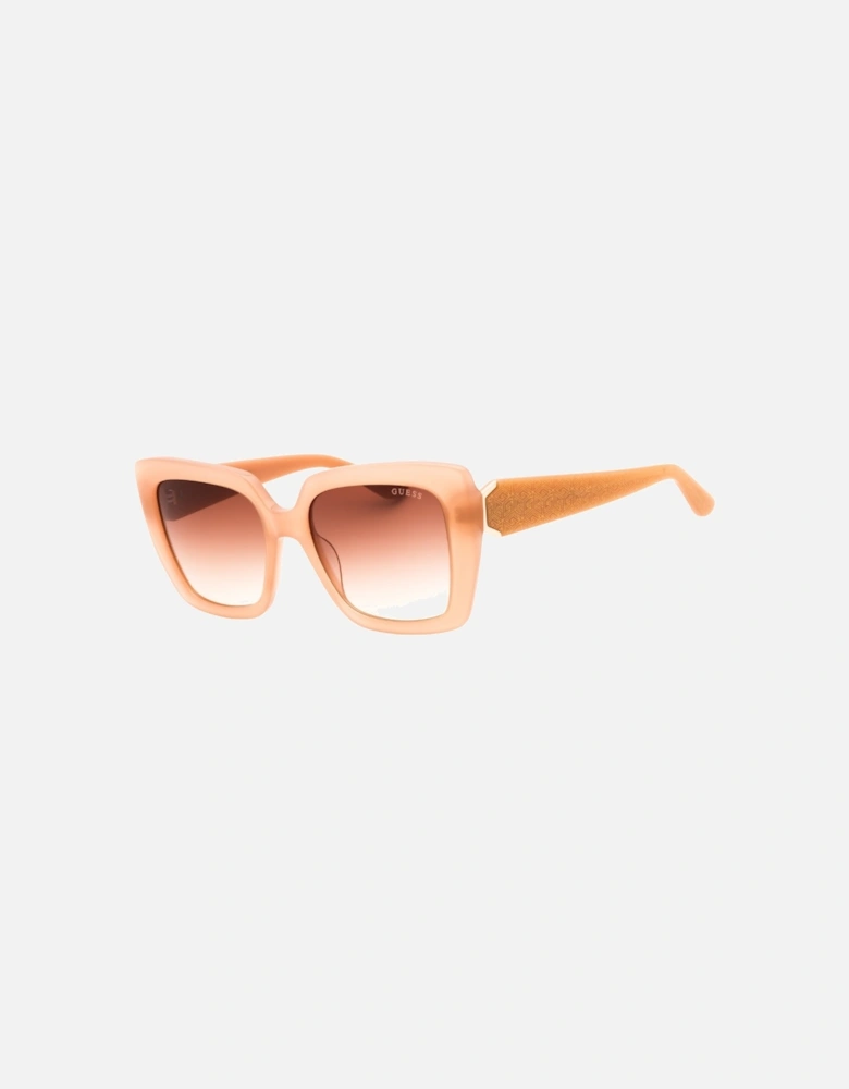 Shiny Beige Frame Gradient Brown Sunglasses