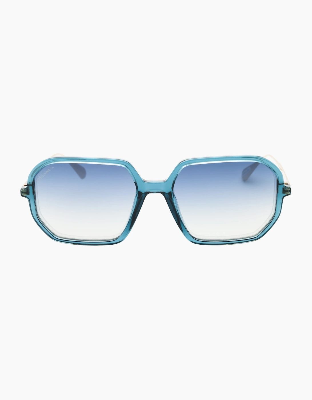 Max & Co Women's Turquoise/Blue Shiny Frame Gradient Sunglasses - Size: One Size