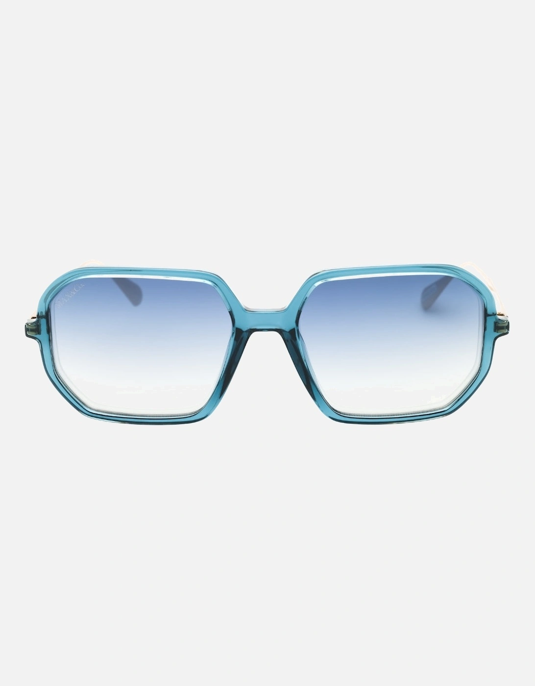 Shiny Turquoise Frame Gradient Blue Sunglasses, 3 of 2