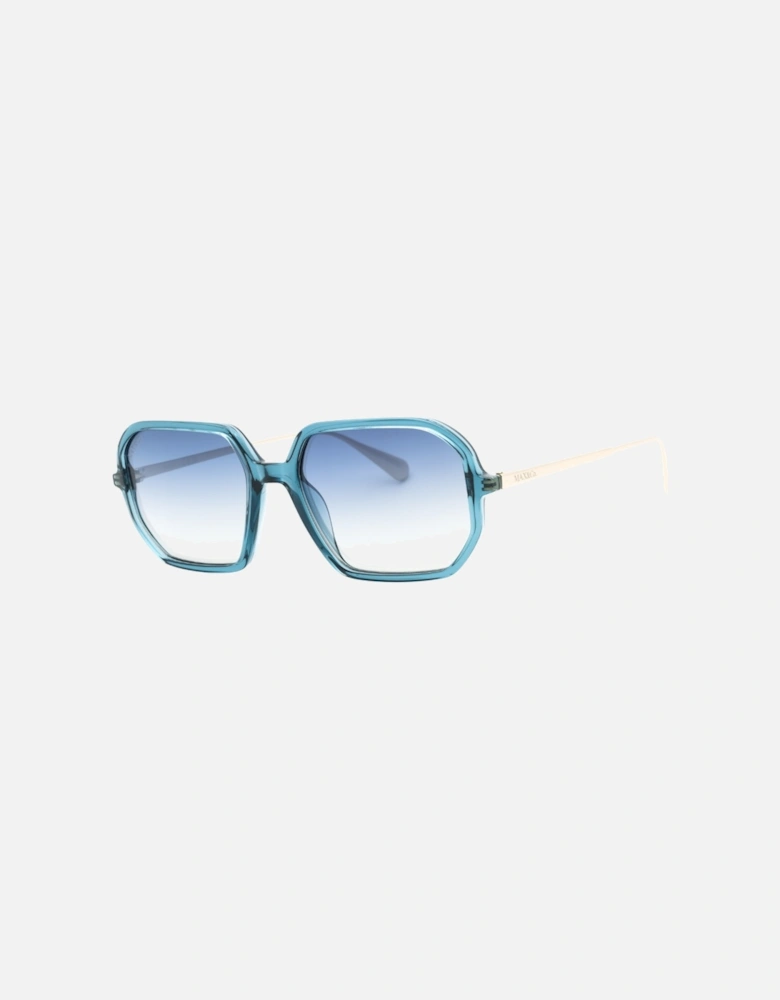 Shiny Turquoise Frame Gradient Blue Sunglasses