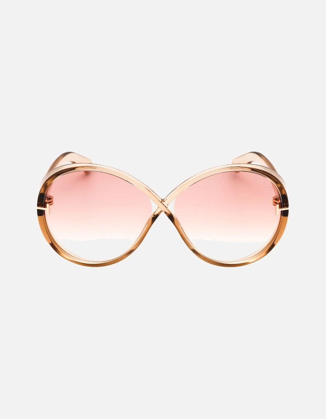 Shiny Light Brown Frame Gradient Bordeaux Sunglasses, 3 of 2