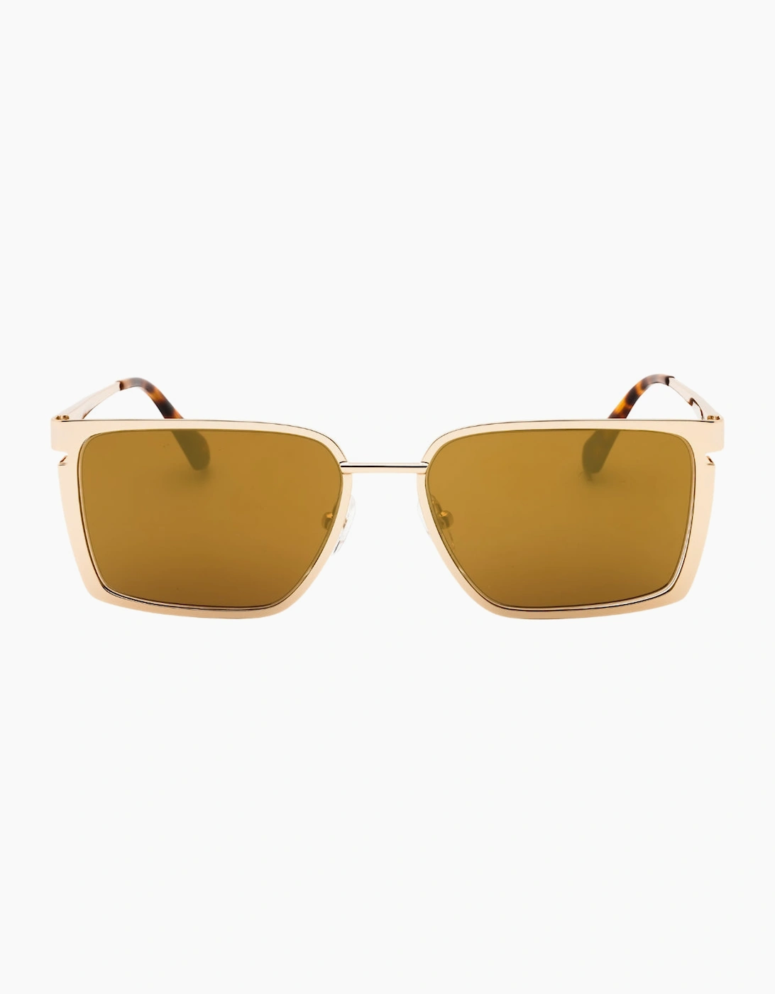 Off-White Men's White/Gold Off- Yoder Mirrored Sunglasses - Size: One Size