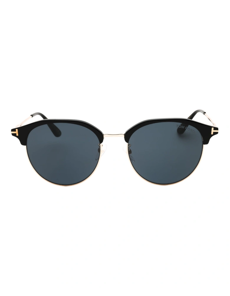 Shiny Black Framed Smoke Sunglasses