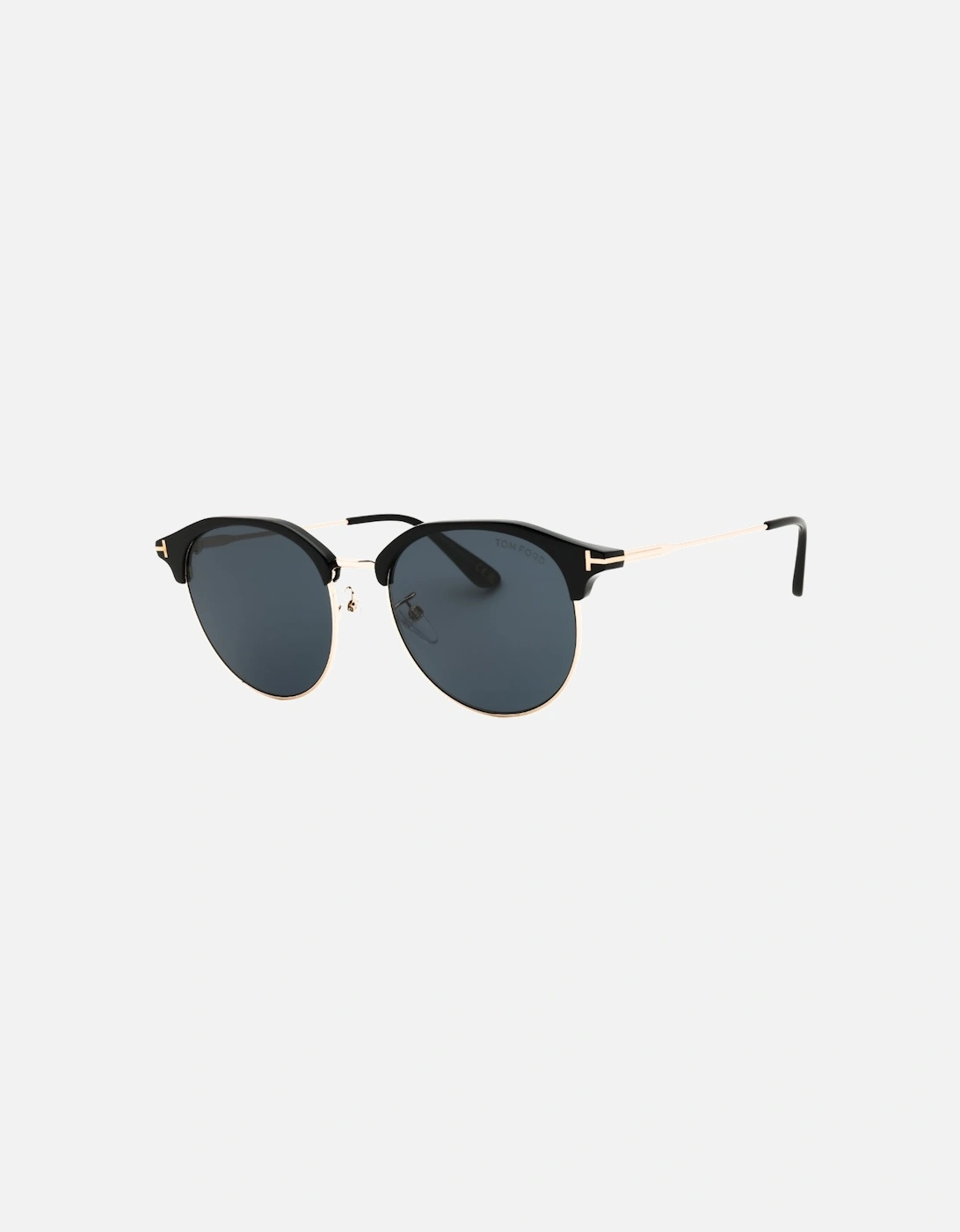 Shiny Black Framed Smoke Sunglasses