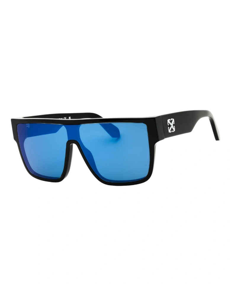 Syracuse Black Framed Blue Mirror Sunglasses