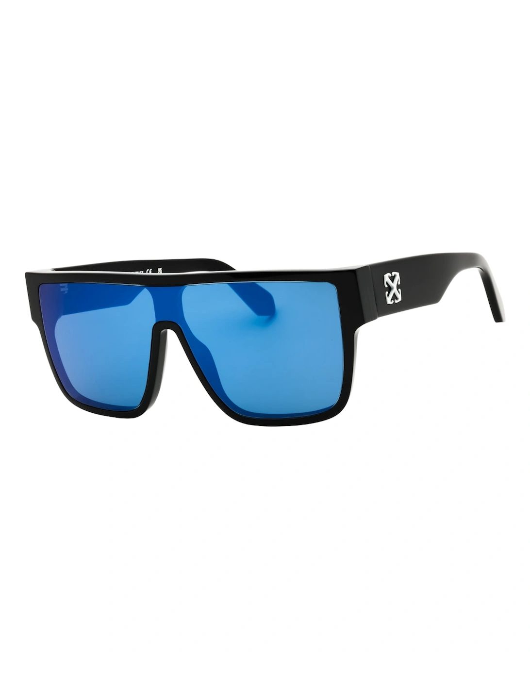 Syracuse Black Framed Blue Mirror Sunglasses
