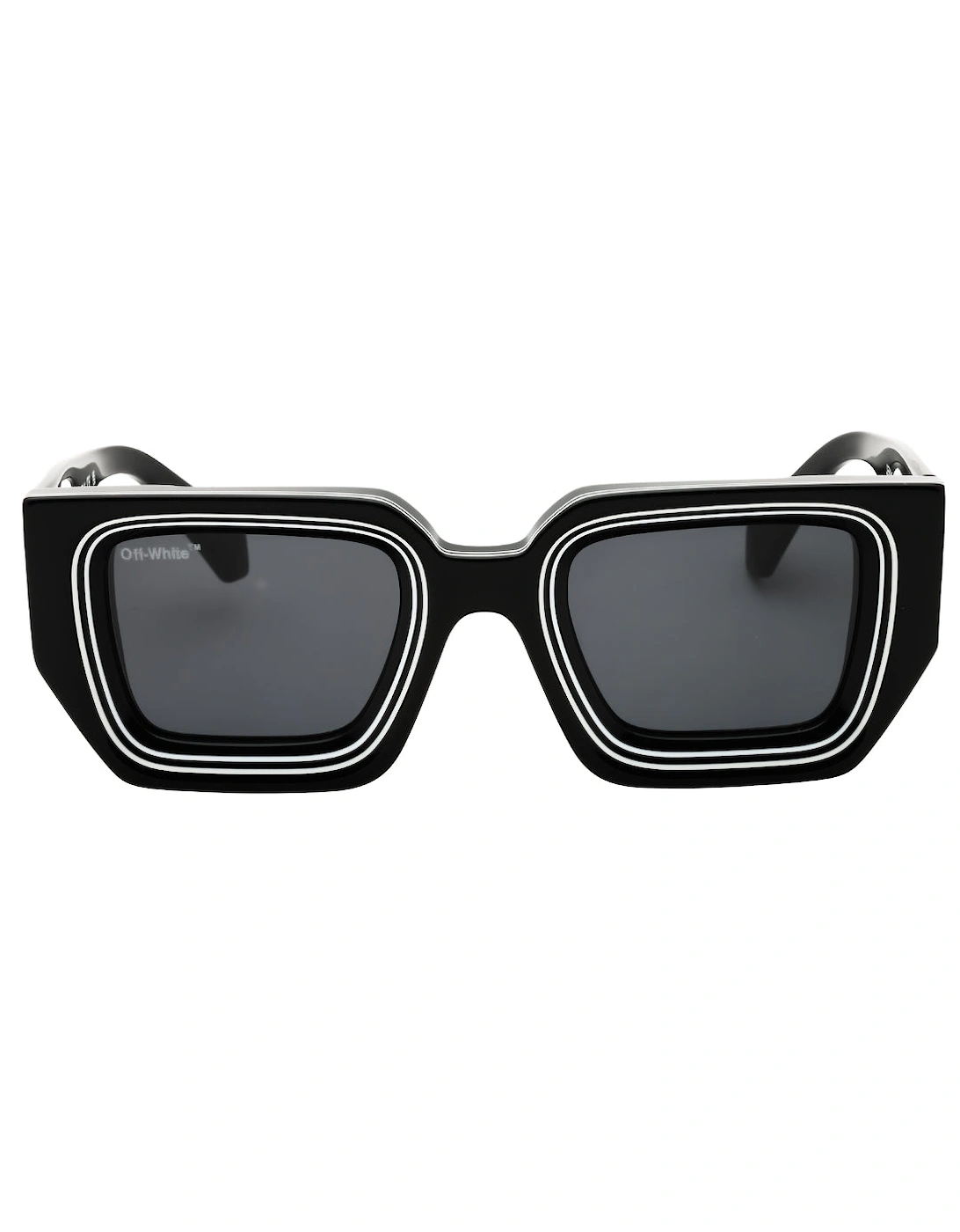 Off-White Men's White/Black Off- Francisco Outlined Sunglasses - Size: One Size