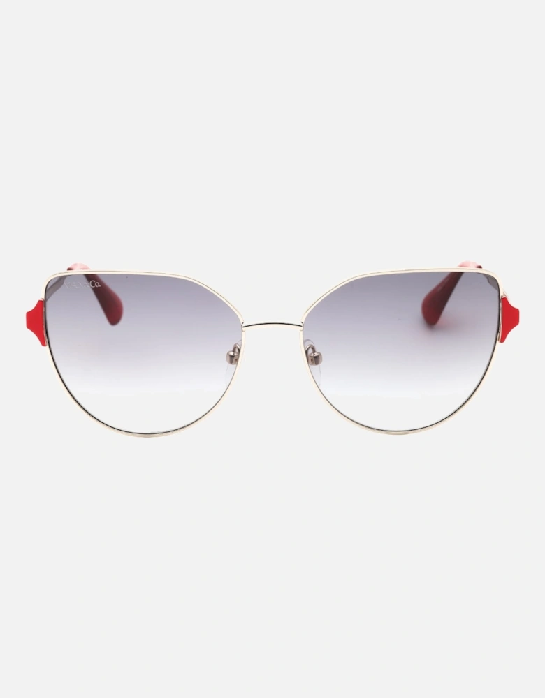 Gold Framed Gradient Smoke Sunglasses