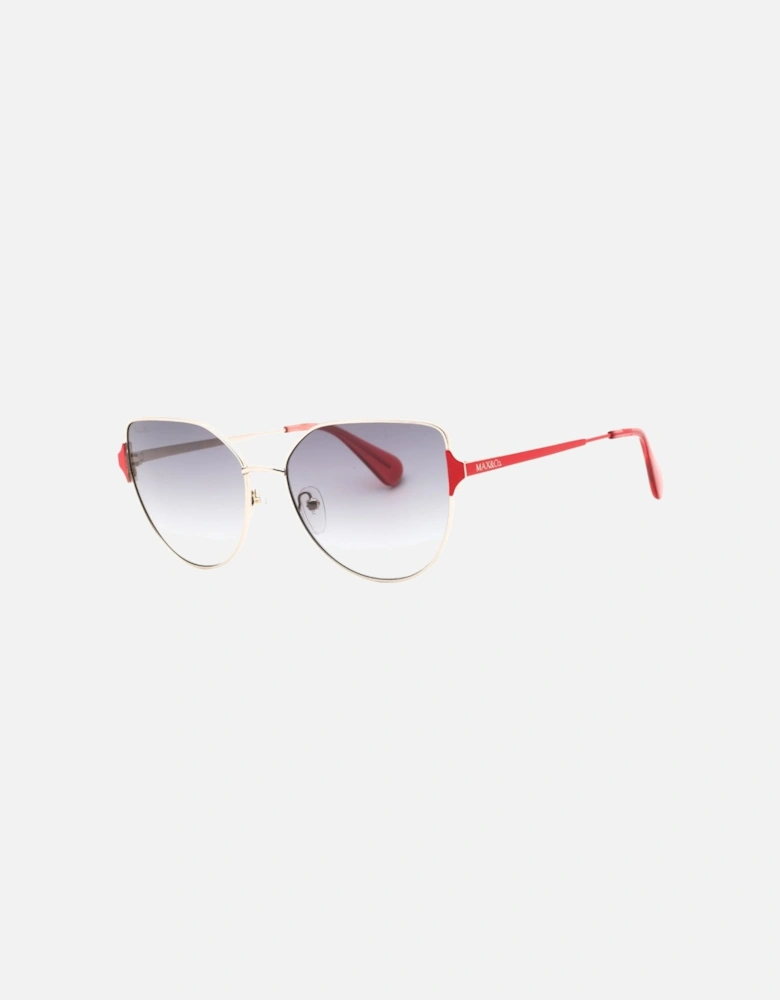 Gold Framed Gradient Smoke Sunglasses