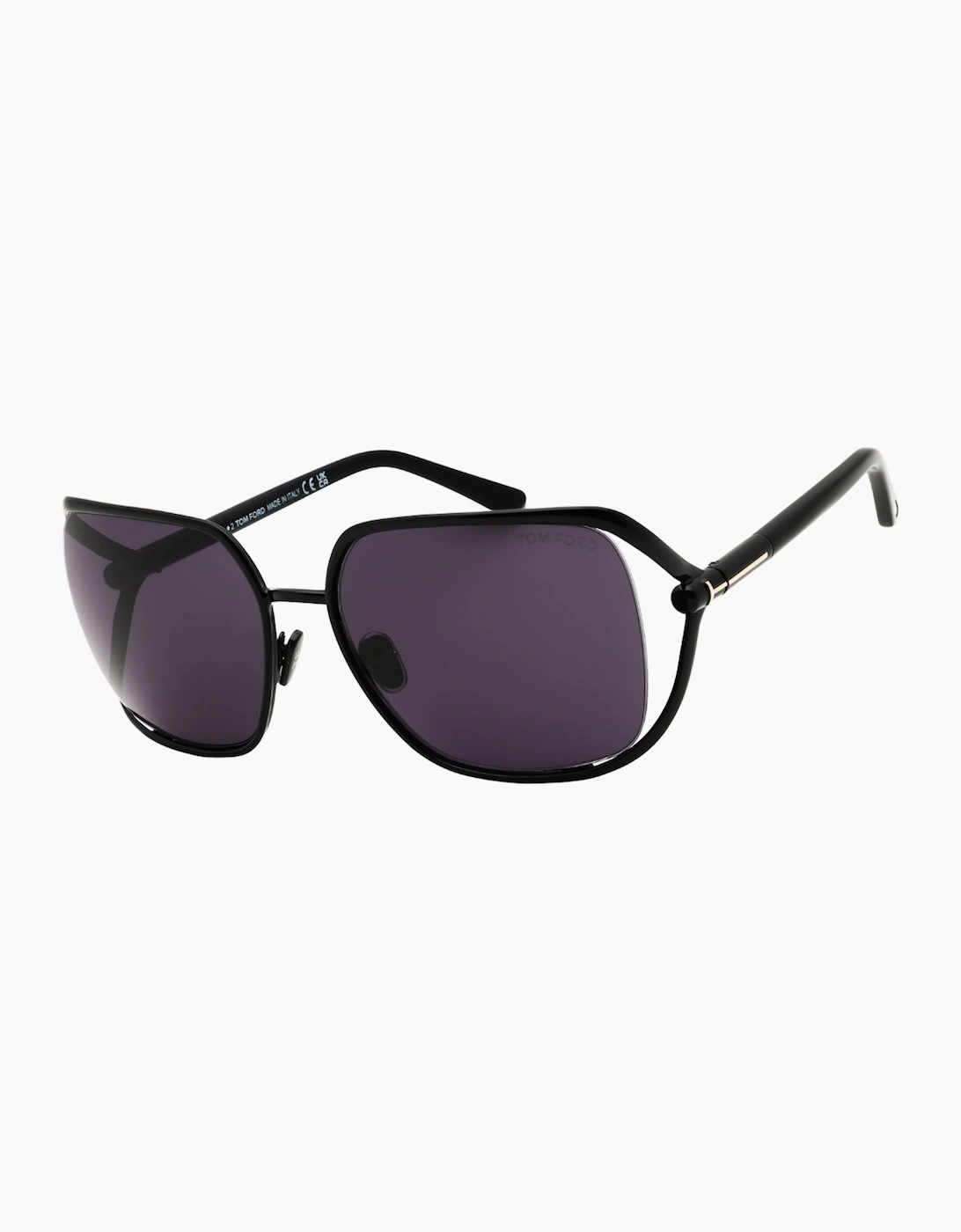 Tom Ford Women's Tom Ford Shiny Black Framed Smoke Sunglasses