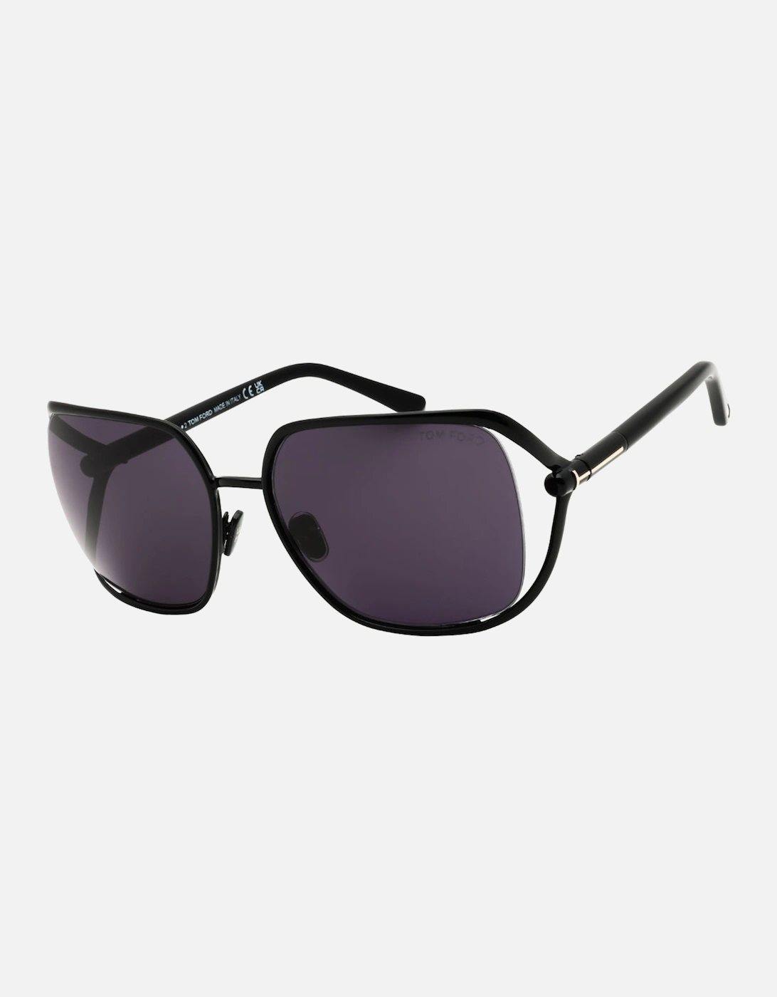 Shiny Black Framed Smoke Sunglasses, 2 of 1
