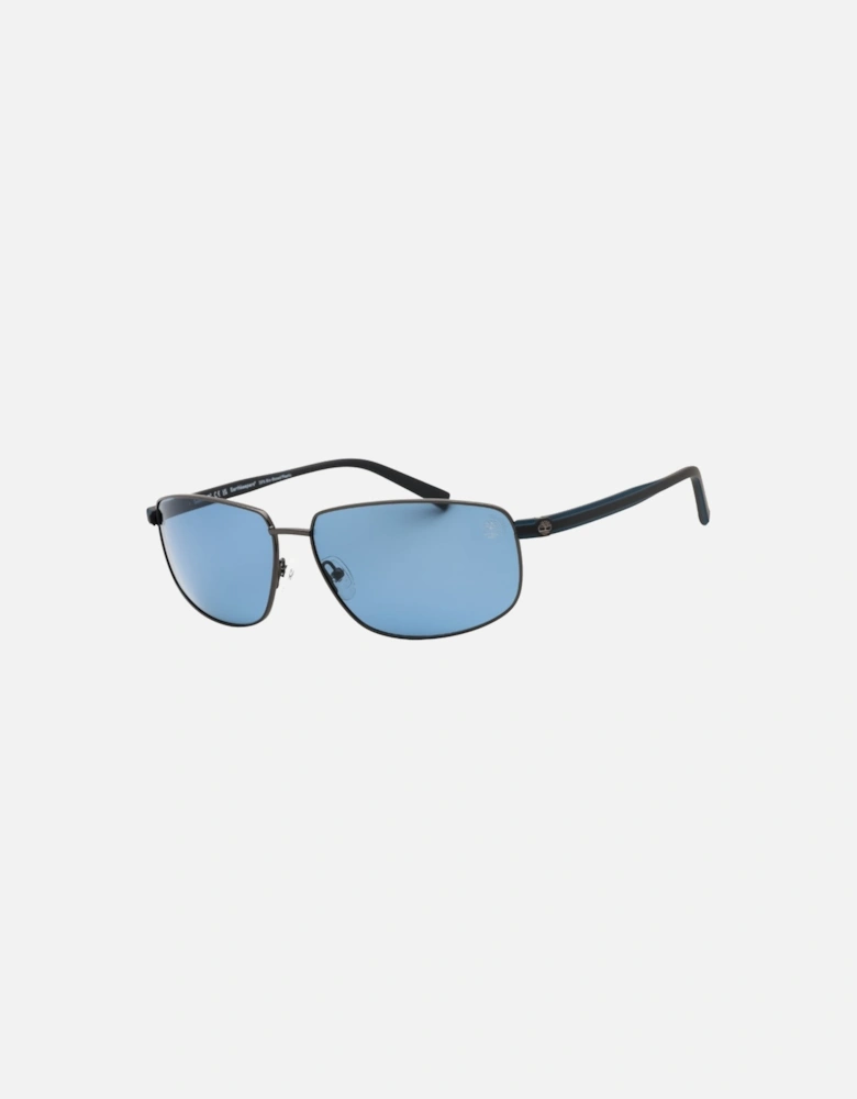 Shiny Gunmetal Frame Smoke Polarized Sunglasses