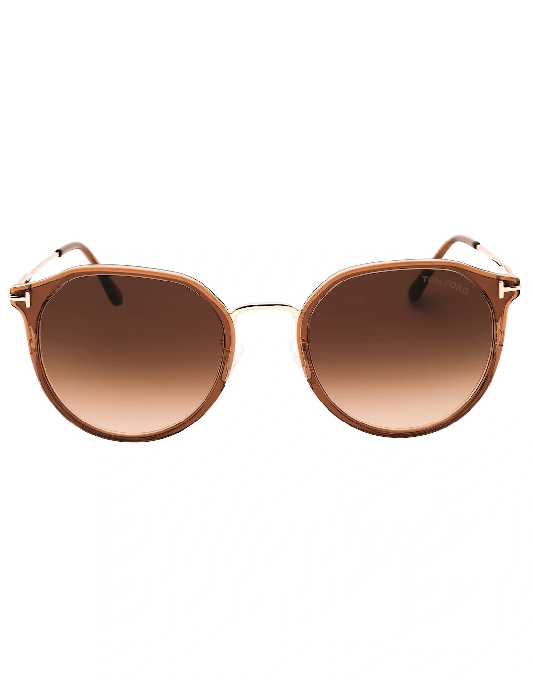 Shiny Light Brown Frame Gradient Brown Lensed Sunglasses, 3 of 2