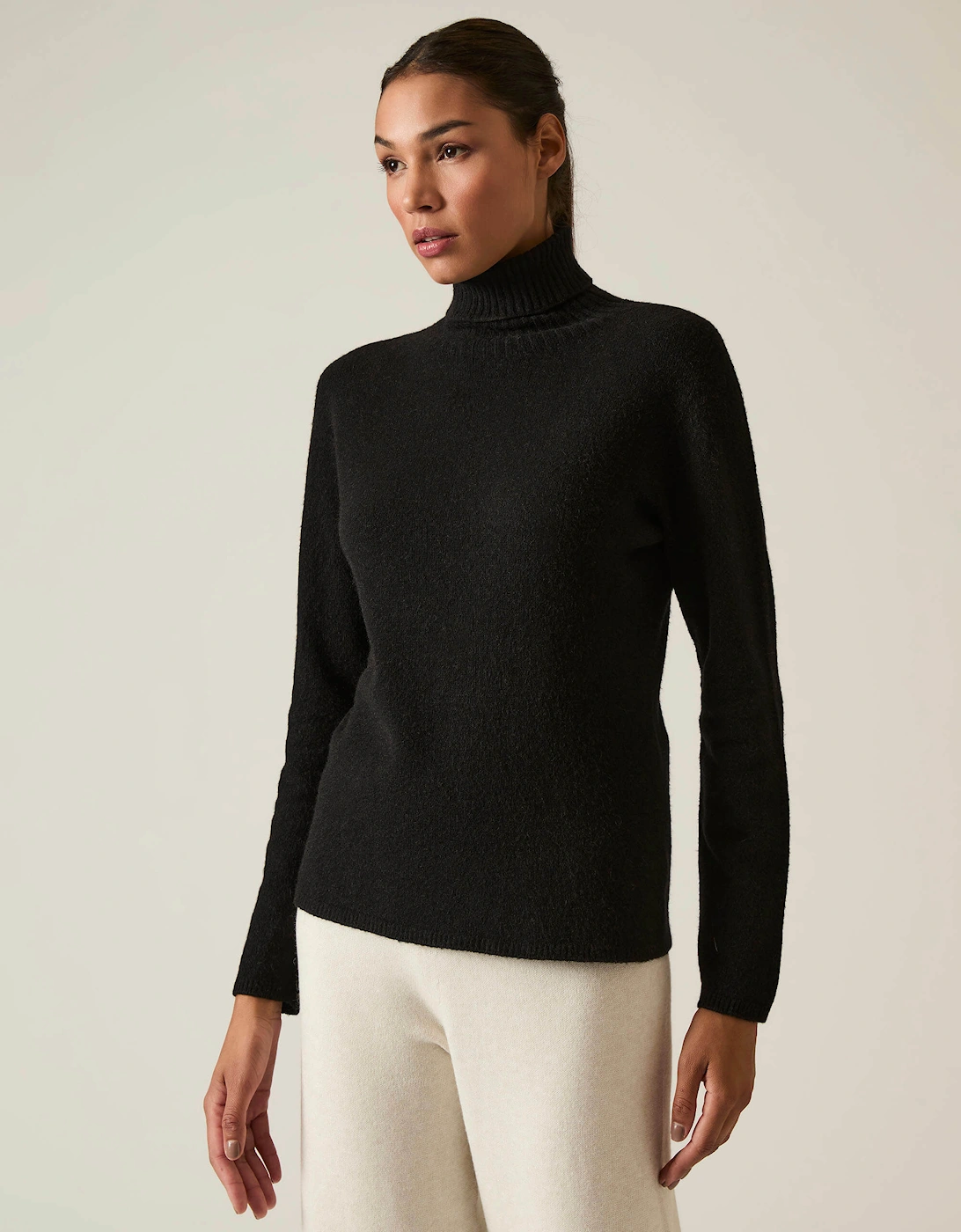 Black Polo Neck Jumper