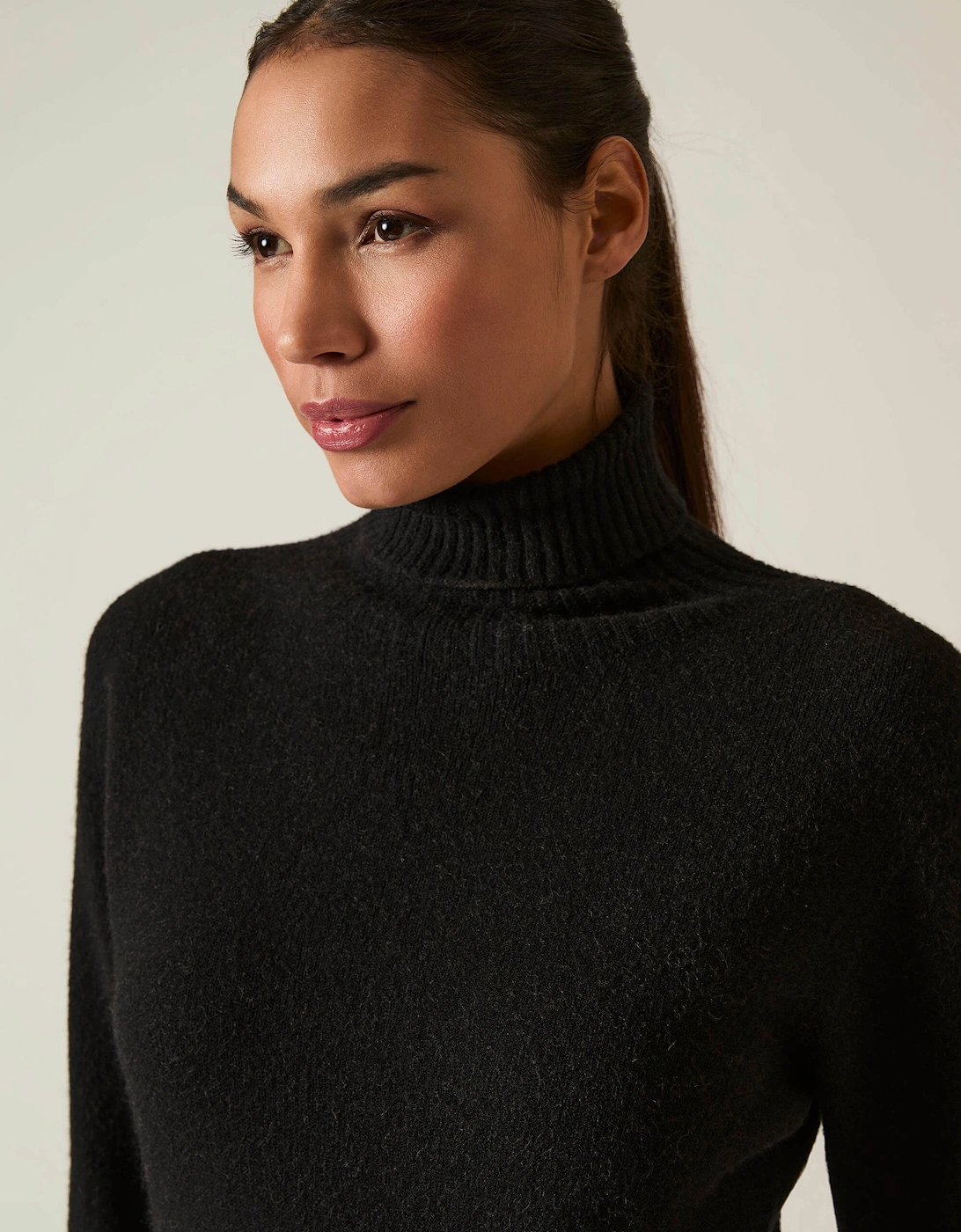 Black Polo Neck Jumper