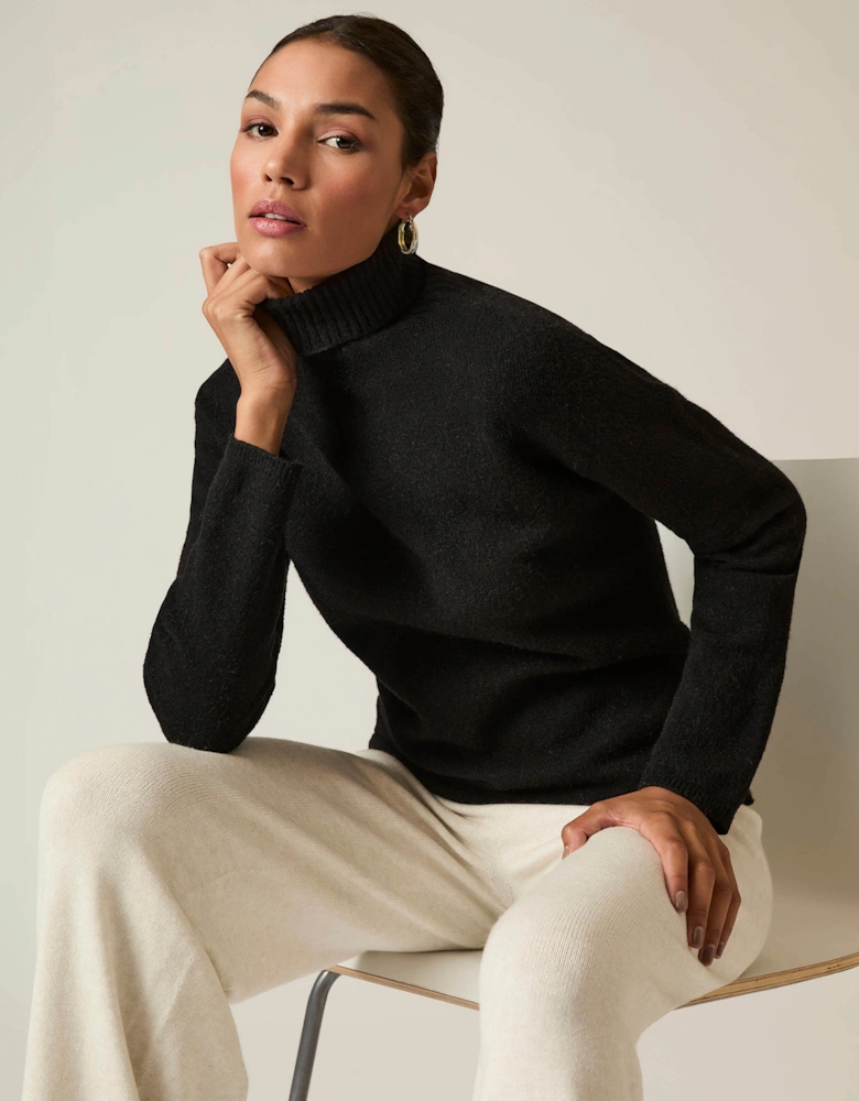 Black Polo Neck Jumper
