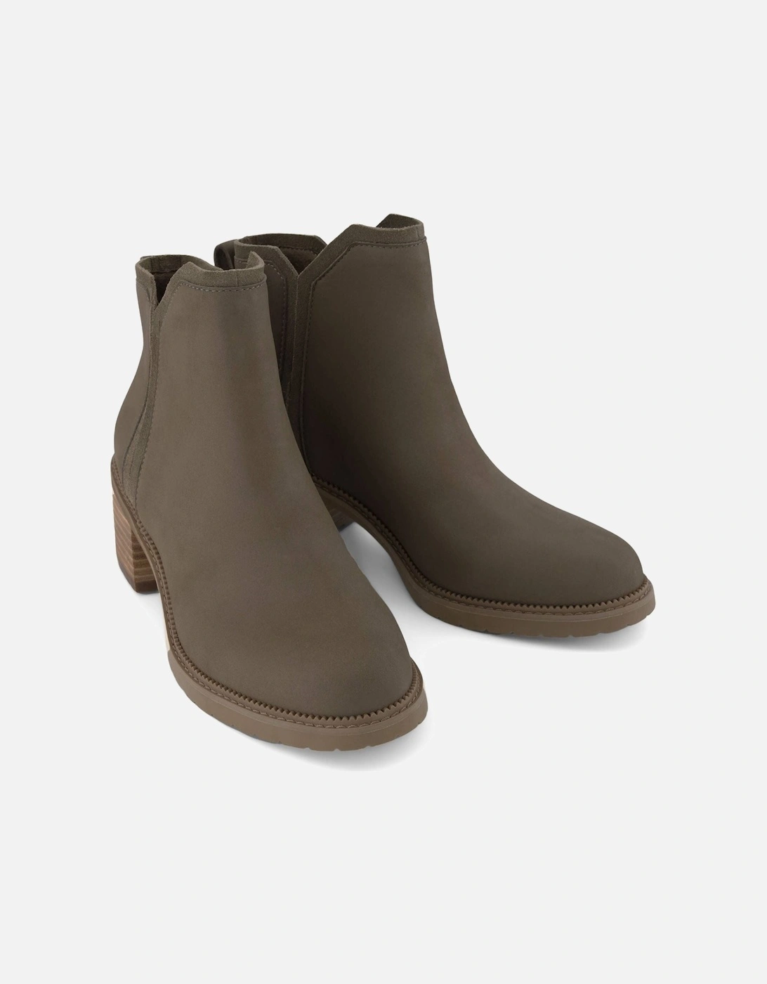 Hailey Leather Women's Canteen Heeled Ankle Boots, 5 of 4