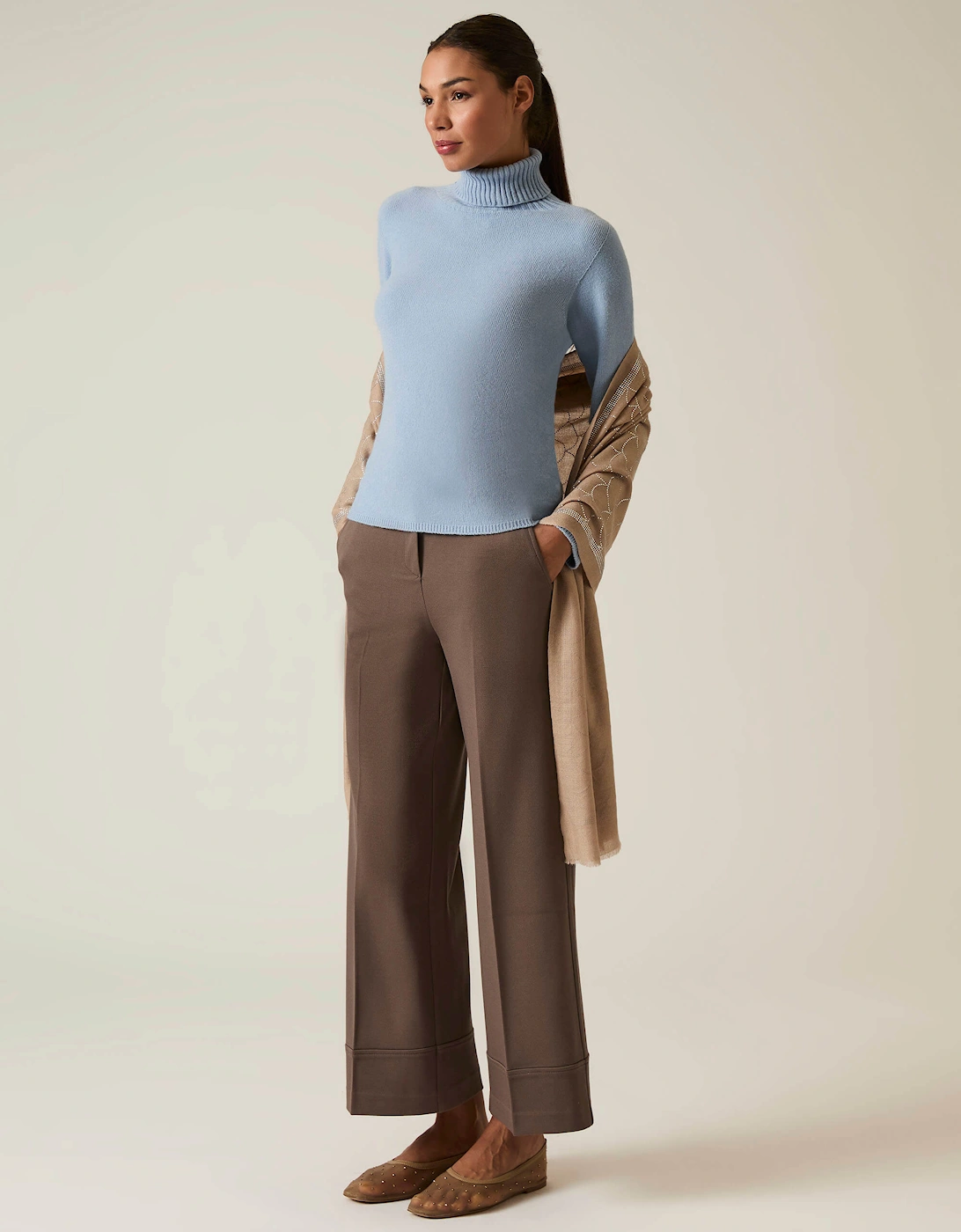 Pale Blue Polo Neck Jumper, 7 of 6